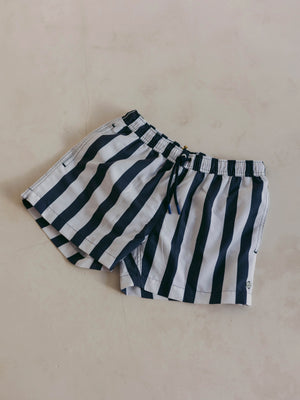 Swimsuit I White & Blue Stripes
