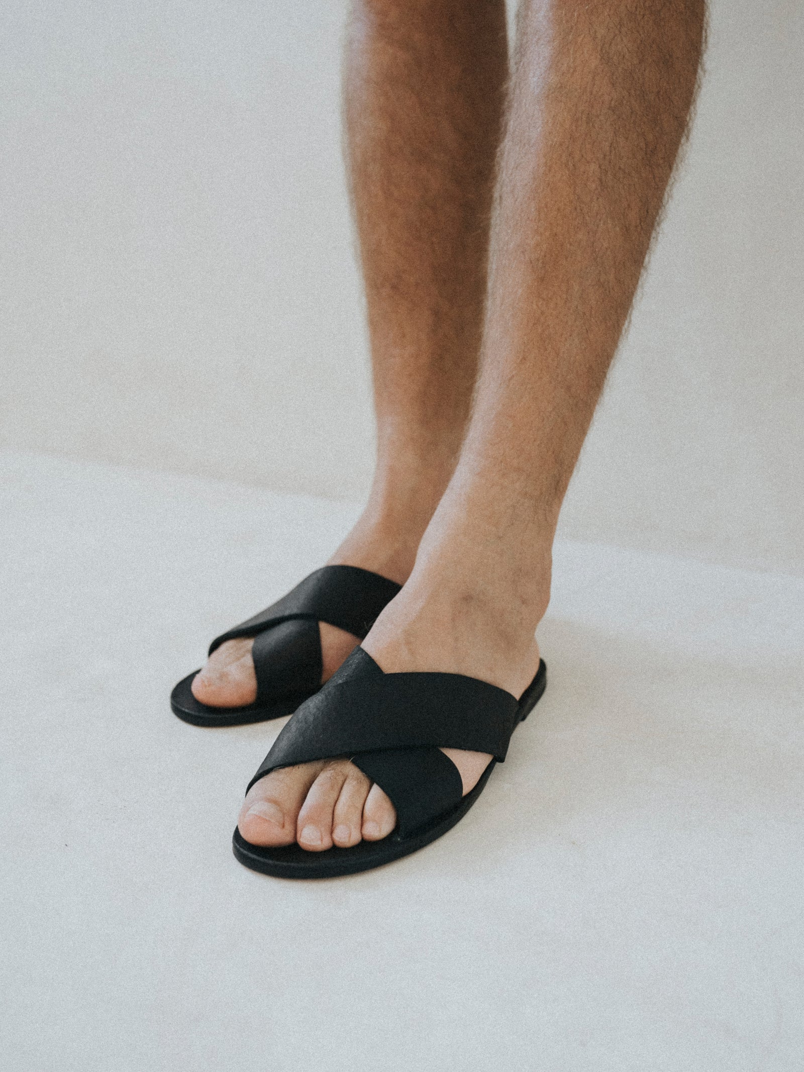 Men's leather sandals - COBÁ cross straps