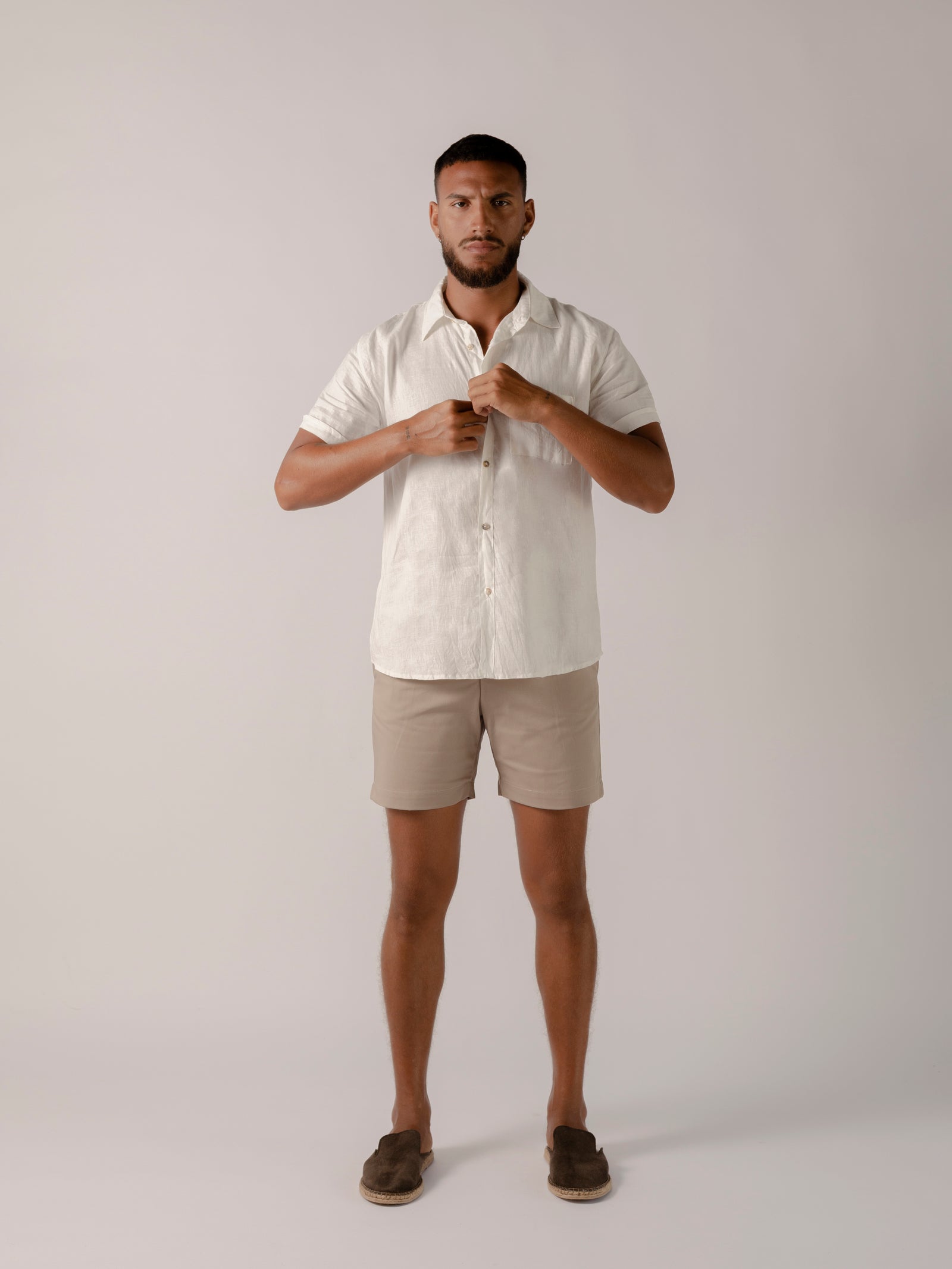 CAPRI Tailored Cotton Gabardine Shorts
