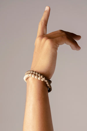 Spiritual Protection & Healing double bracelet - Aromatic Agarwood and Sandalwood