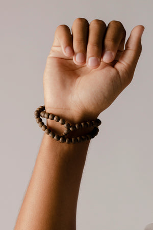 Spiritual Protection & Healing double bracelet - Aromatic Agarwood and Sandalwood