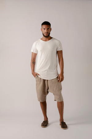 Soft bamboo, cotton and elastane blend fabric with lightweight texture.