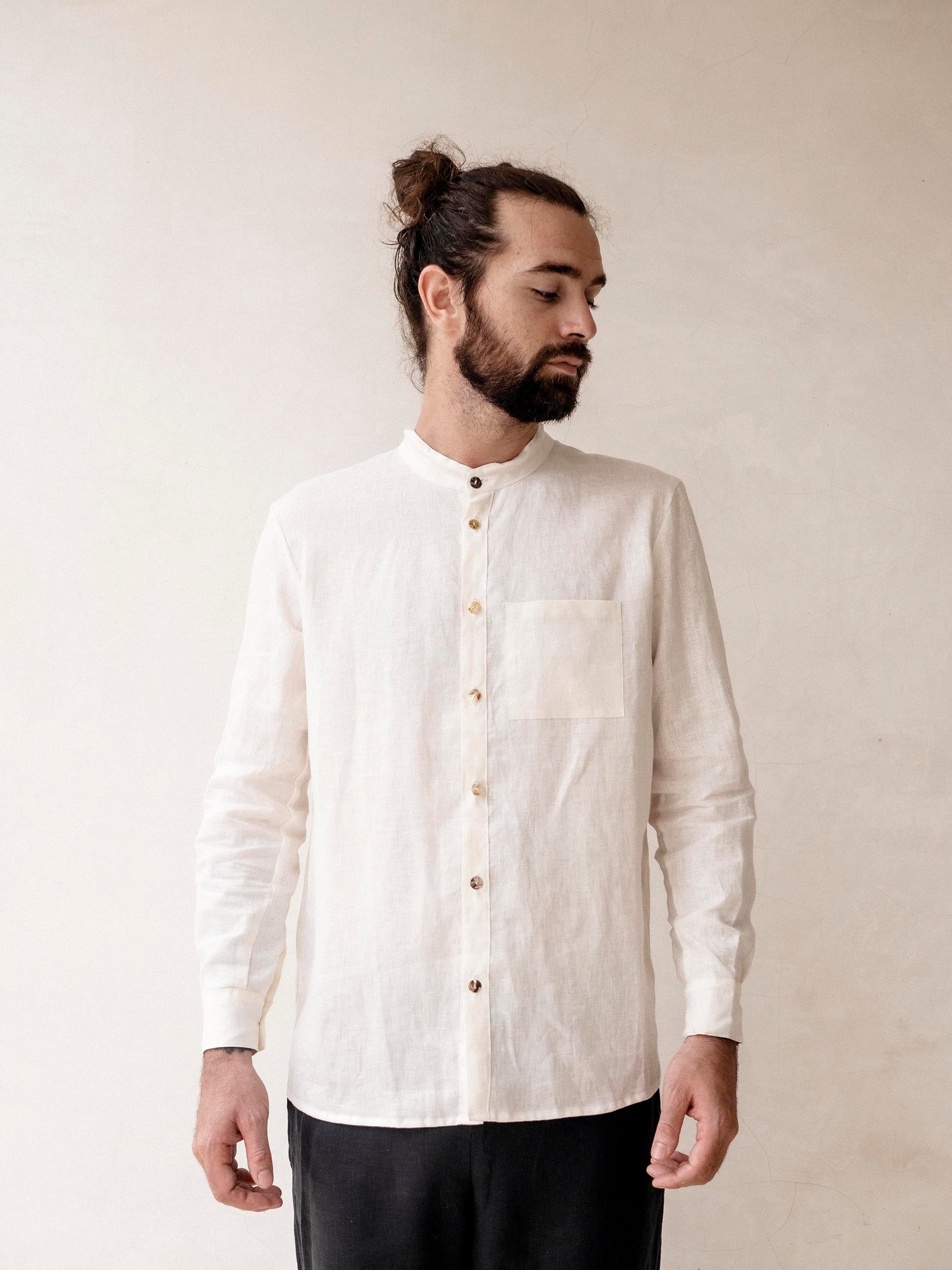 linen mandarin shirt