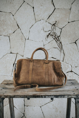 Men's Brown Leather duffle bag
