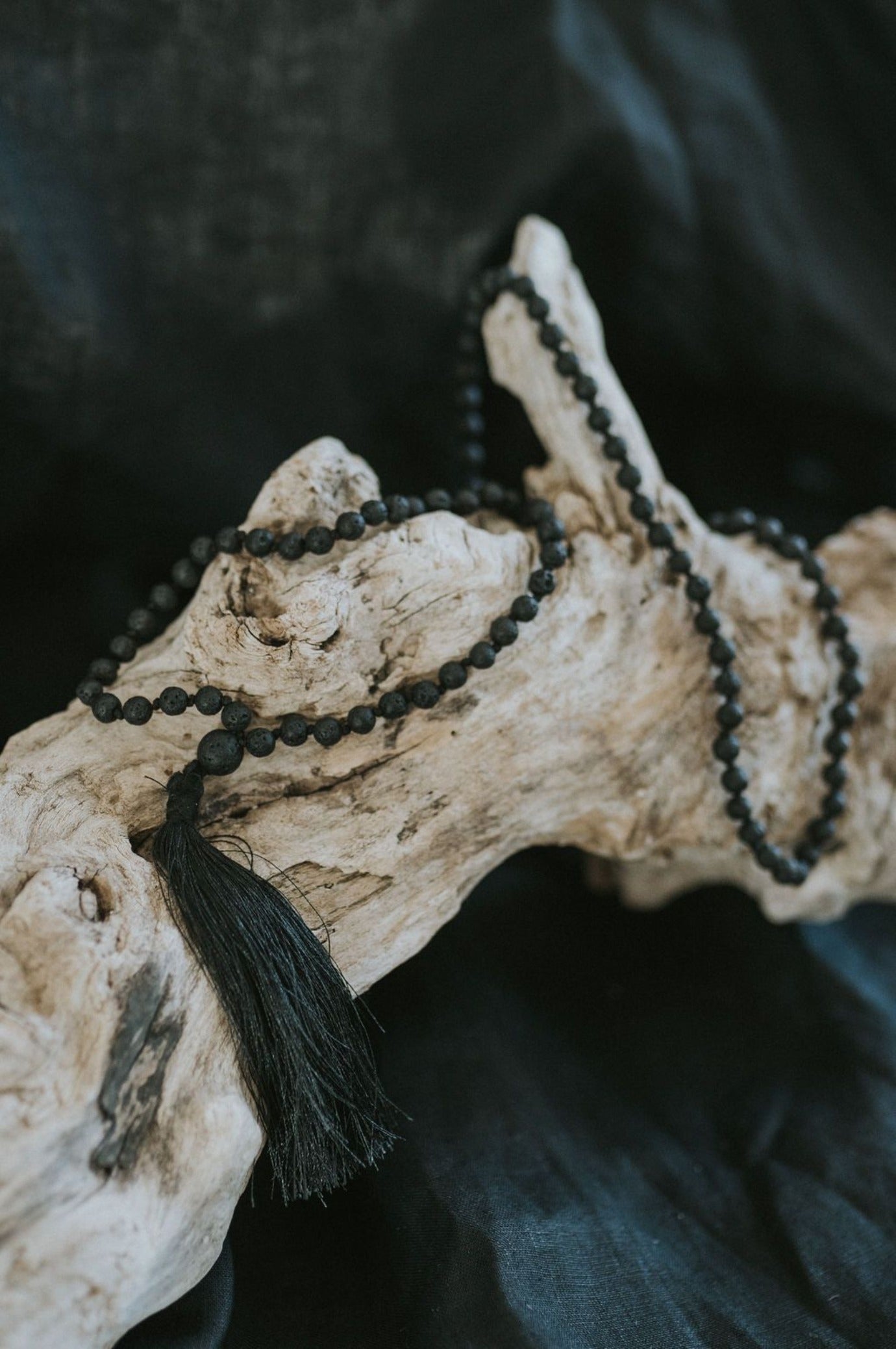 mala beads necklace, lava stone, lava rock, protection jewelry, energy healing