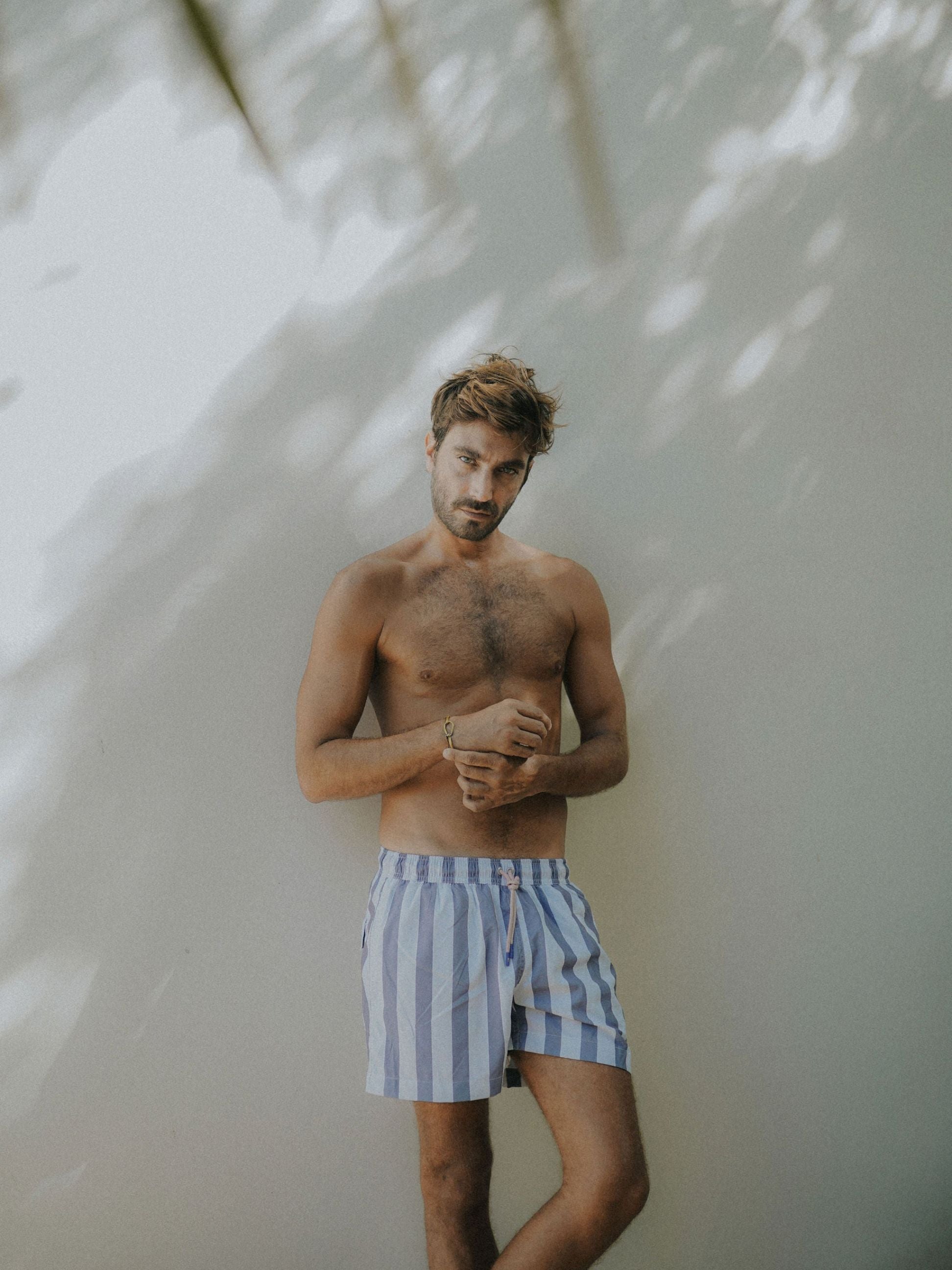 Swimsuit | White & Blue Stripes