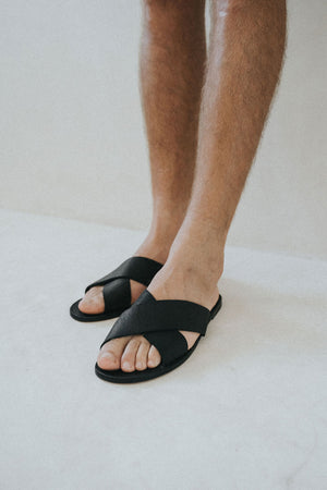 Men's leather sandals - COBÁ cross straps