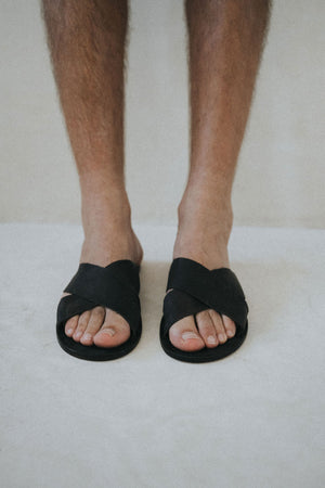Men's leather sandals - COBÁ cross straps
